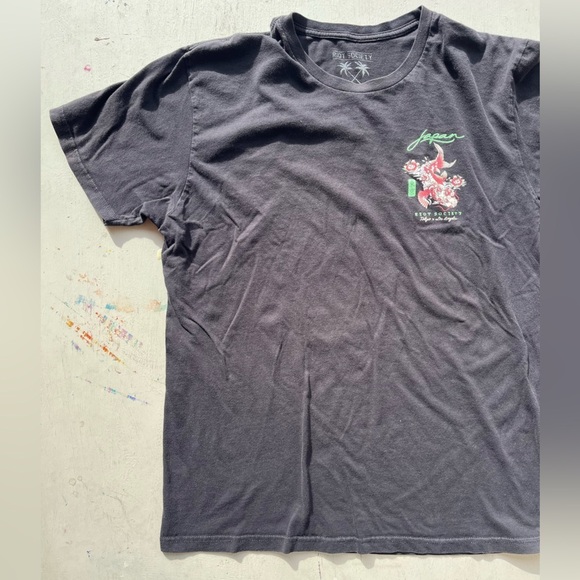 Men's Riot Society T-Shirt Black Dragon Japan L Oriental Streetwear Skull Art - Picture 5 of 11